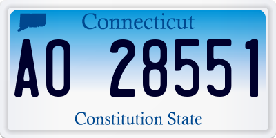 CT license plate AO28551