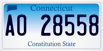 CT license plate AO28558