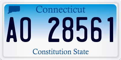 CT license plate AO28561