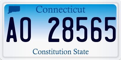 CT license plate AO28565