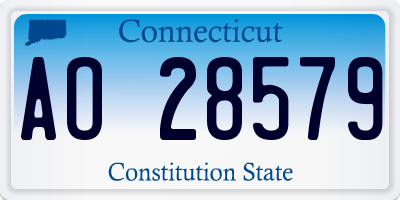 CT license plate AO28579