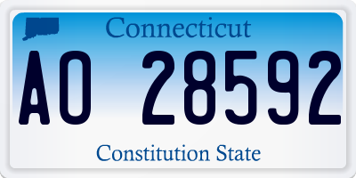 CT license plate AO28592