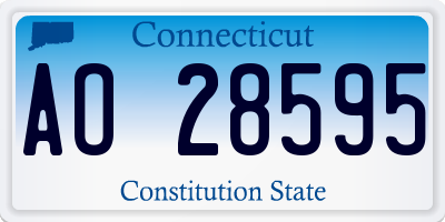 CT license plate AO28595