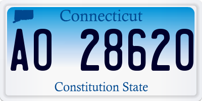 CT license plate AO28620