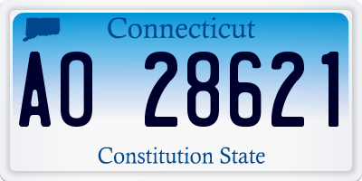 CT license plate AO28621