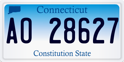 CT license plate AO28627