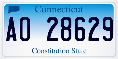 CT license plate AO28629