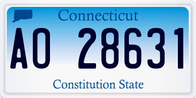 CT license plate AO28631