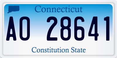 CT license plate AO28641