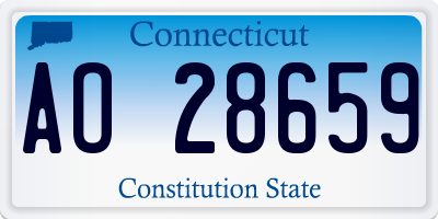 CT license plate AO28659
