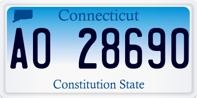 CT license plate AO28690
