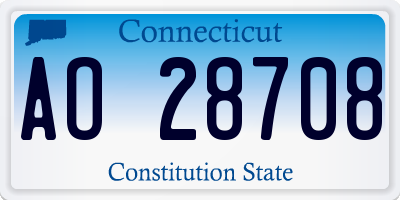 CT license plate AO28708