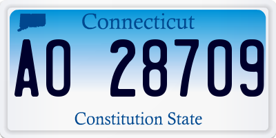 CT license plate AO28709
