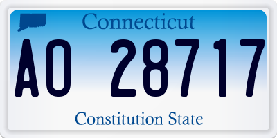 CT license plate AO28717