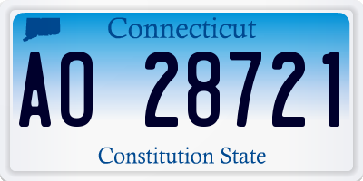 CT license plate AO28721