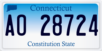 CT license plate AO28724