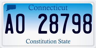 CT license plate AO28798