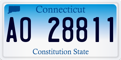 CT license plate AO28811