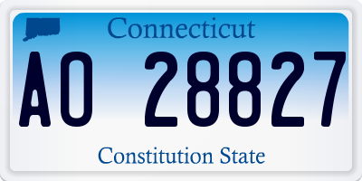 CT license plate AO28827