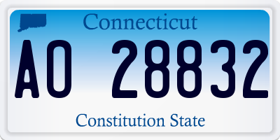 CT license plate AO28832
