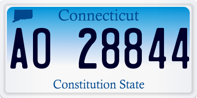 CT license plate AO28844