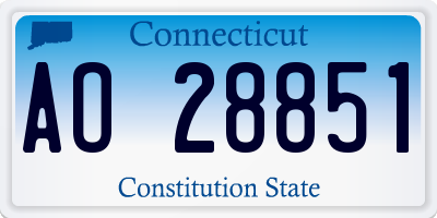 CT license plate AO28851