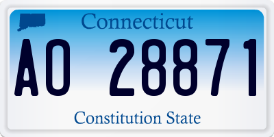 CT license plate AO28871