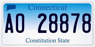 CT license plate AO28878