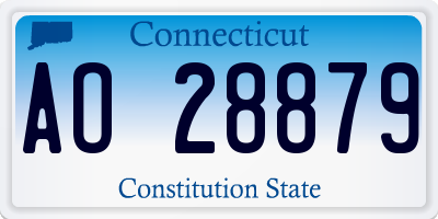 CT license plate AO28879