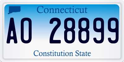 CT license plate AO28899