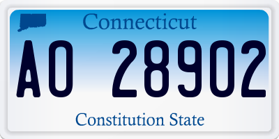 CT license plate AO28902