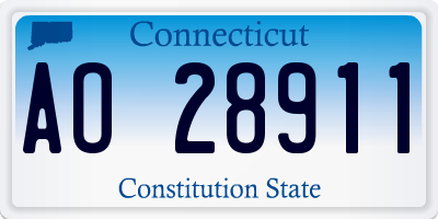 CT license plate AO28911
