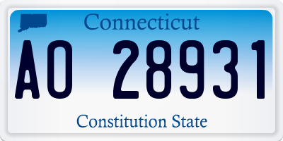 CT license plate AO28931
