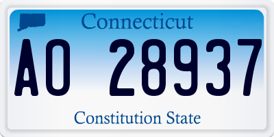CT license plate AO28937