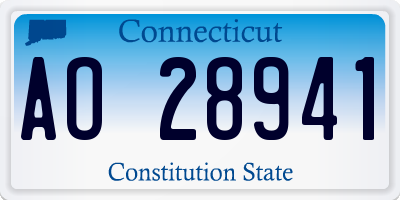 CT license plate AO28941