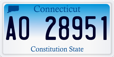 CT license plate AO28951