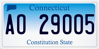 CT license plate AO29005