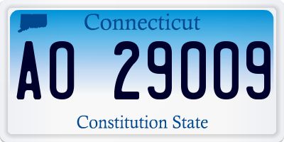 CT license plate AO29009