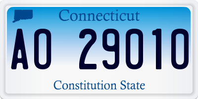 CT license plate AO29010