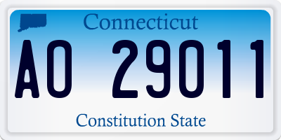 CT license plate AO29011
