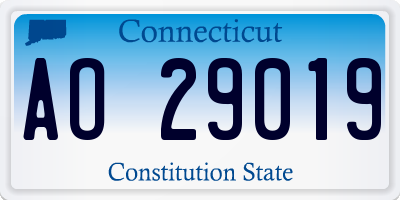 CT license plate AO29019