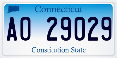 CT license plate AO29029