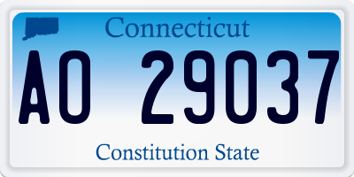 CT license plate AO29037