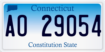 CT license plate AO29054