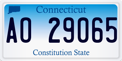 CT license plate AO29065