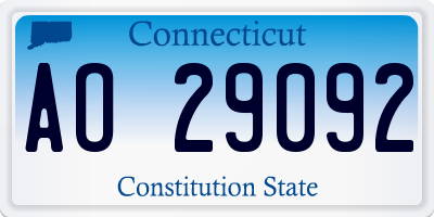 CT license plate AO29092