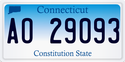 CT license plate AO29093