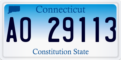 CT license plate AO29113