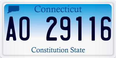 CT license plate AO29116