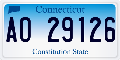 CT license plate AO29126